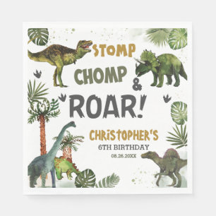 Cool Dinosaurs Jurassic Boy Verjaardagsfeestje Servet