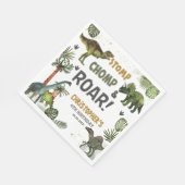 Cool Dinosaurs Jurassic Boy Verjaardagsfeestje Servet (Hoek)