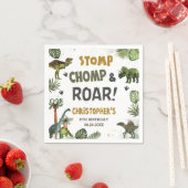 Cool Dinosaurs Jurassic Boy Verjaardagsfeestje Servet (Insitu)