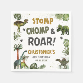 Cool Dinosaurs Jurassic Boy Verjaardagsfeestje Servet