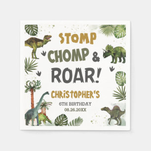 Cool Dinosaurs Jurassic Boy Verjaardagsfeestje Servet