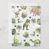 Cool Dinosaurs Jurassic Greenery Roarsome Verjaard Kaart (Achterkant)
