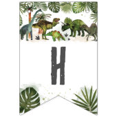 Cool Dinosaurs Jurassic Verjaardag Decoratie Vlaggetjes (Tweede vlag)