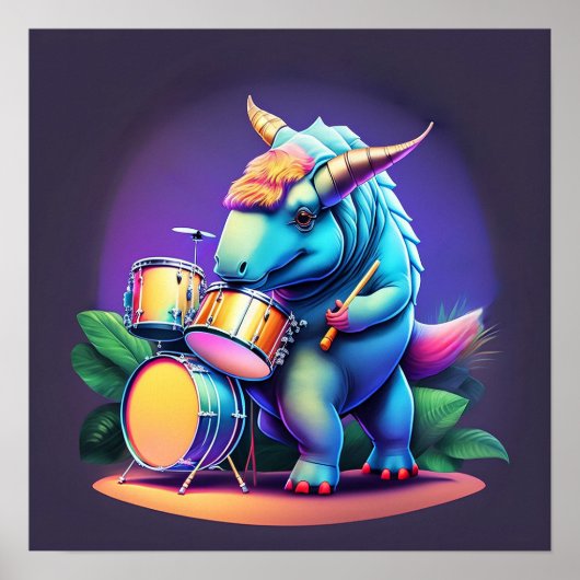 Cool Dinosaurus - Kunstdruk Poster (Voorkant)