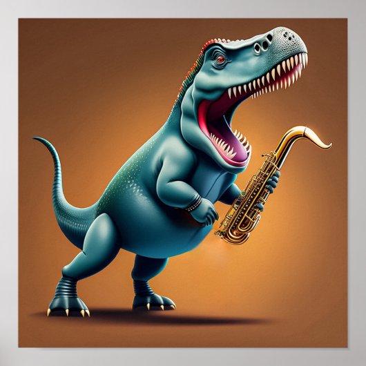 Cool Dinosaurus - Kunstdruk Poster (Voorkant)