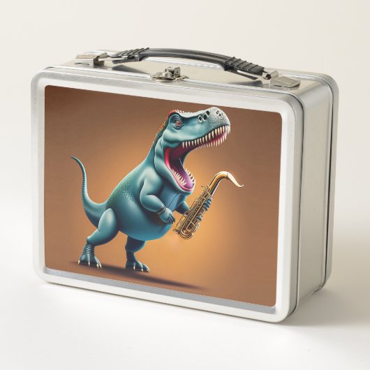 Cool Dinosaurus Metalen Lunchbox (Voorkant)