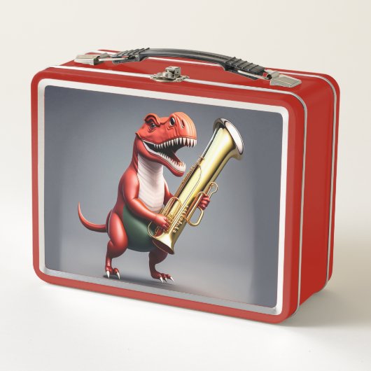 Cool Dinosaurus Metalen Lunchbox (Voorkant)