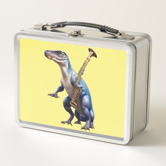 Cool Dinosaurus Metalen Lunchbox (Voorkant)