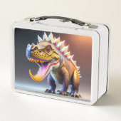 Cool Dinosaurus Metalen Lunchbox (Achterkant)
