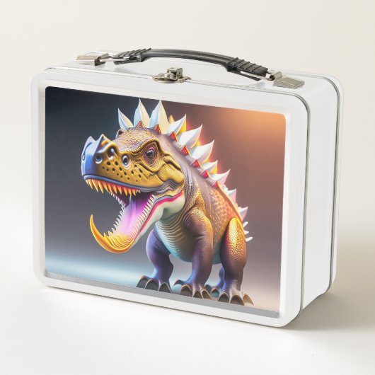 Cool Dinosaurus Metalen Lunchbox (Voorkant)