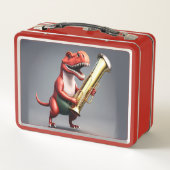 Cool Dinosaurus Metalen Lunchbox (Achterkant)