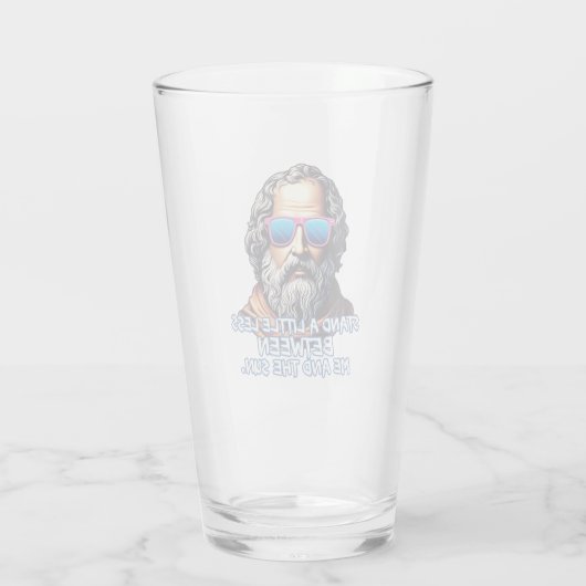 Cool Diogenes Quote Glas (Achterkant)