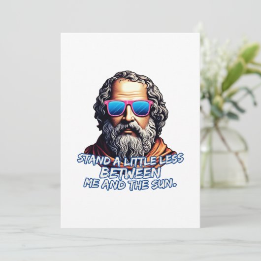 Cool Diogenes Quote Kaart (Staand voorkant)