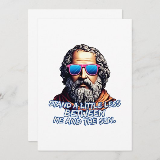 Cool Diogenes Quote Kaart (Voorkant / Achterkant)