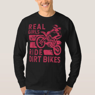 Cool Dirt Bike For Women Girls Motocross Biker Rac T-shirt