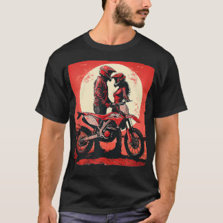  cool dirt bike koppel voor Valentijnsdag T-shirt