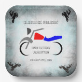 Cool Dirt Bike Masculine 16e verjaardag Papieren Bordje (Voorkant)