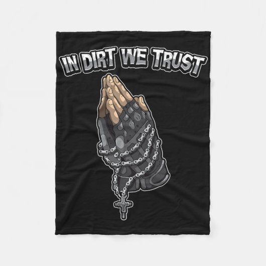Cool Dirt Mountain Bike Quote In Dirt We Trust Bik Fleece Deken (Voorkant)
