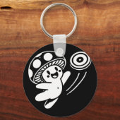 Cool discgolf ontwerp, leuk paddenstoel grappige d sleutelhanger (Voorkant)