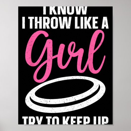 Cool discgolf ontwerp voor vrouwen meisjes discgol poster (Voorkant)