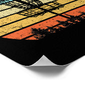 Cool Discgolfshirt Retro Stijl Vintage Discgolf Poster (Hoek)