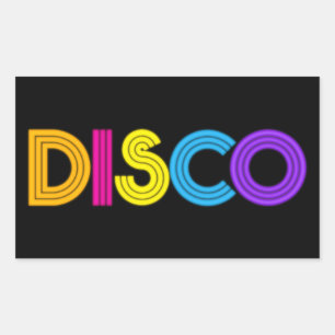 Cool Disco muziek woord kunst sticker