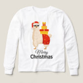 Cool  Disco Santa Llama Funny Minimalist Christmas (Voorkant)