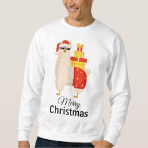 Cool  Disco Santa Llama Funny Minimalist Christmas