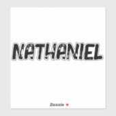 Cool Distress Grunge Custom Name Laptop Sticker (Vel)