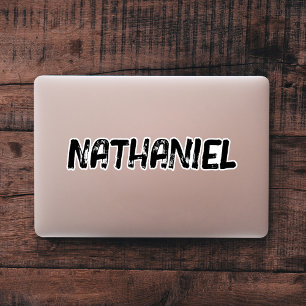 Cool Distress Grunge Custom Name Laptop Sticker