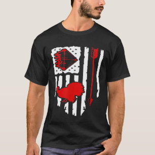 Cool Distressed Amerikaanse vlag boogschieten Turk T-shirt