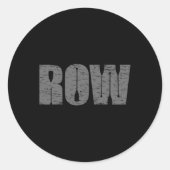 Cool Distressed Row Rowing Funny Rowers Gift For M Ronde Sticker (Voorkant)