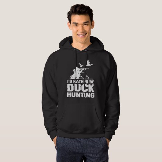 Cool Distressed Vintage Duck Hunting Hoodie (Voorkant volledig)