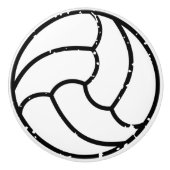 Cool distressed volleybal sporten keramische knop (Voorkant)