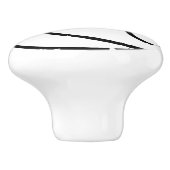 Cool distressed volleybal sporten keramische knop (Zijkant)