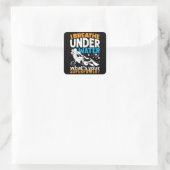 Cool Diving Design - I Breathe Under Water Vierkante Sticker (Tas)