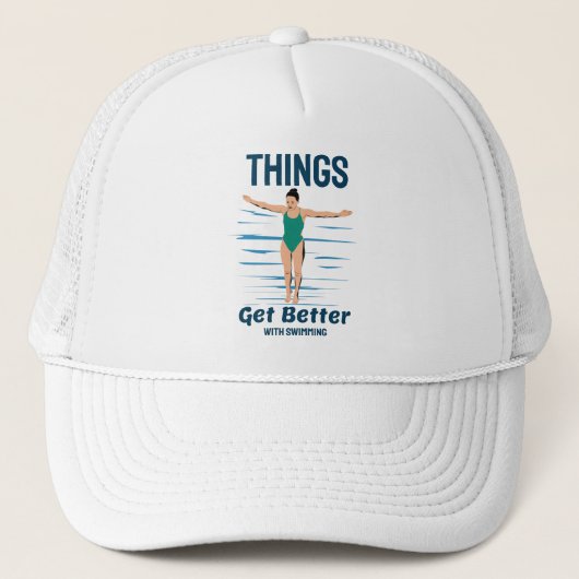 Cool Diving - Zwemmen Maakt Alles Beter Trucker Pet (Voorkant)