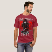 Cool DJ Afbeelding Disc Jockey Meme Mixer Headset T-shirt (Voorkant volledig)
