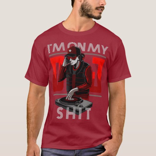 Cool DJ Afbeelding Disc Jockey Meme Mixer Headset T-shirt (Voorkant)