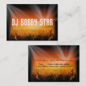 cool dj blauw dansend crowd visitekaartje (Voorkant / Achterkant)