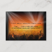 cool dj blauw dansend crowd visitekaartje (Achterkant)