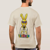 Cool DJ Bunny Vegetarisch Heren T-shirt (Achterkant)