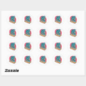 Cool DJ Cat Ronde Sticker (Vel)
