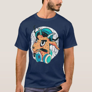 Cool DJ Goat Met Hoofdtelefoon Punk Goat Love Fans T-shirt
