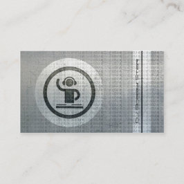 Cool dj logo metal visitekaartje