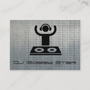 Cool dj logo metalic visitekaartje