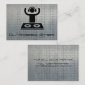 Cool dj logo metalic visitekaartje (Voorkant / Achterkant)
