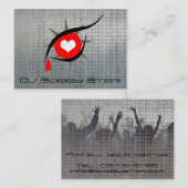 Cool dj metalic eye visitekaartje (Voorkant / Achterkant)