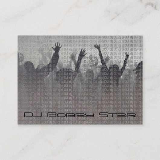 Cool dj metalic visitekaartje (Voorkant)