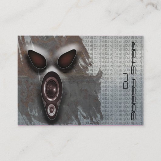 Cool dj metalic visitekaartje (Voorkant)